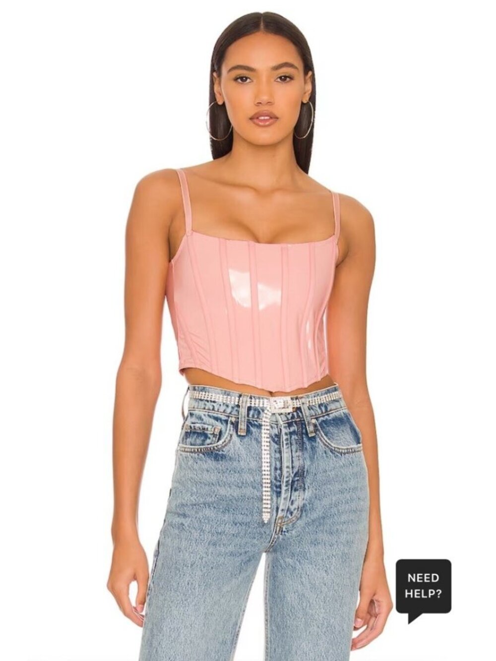 OW Collection Cotton Candy Corset Top Pink